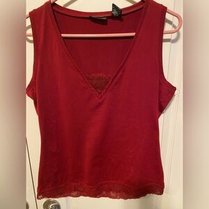 New York & Company dark red Tank Top